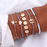 IPARAM Bohemian Shell Map Turtle Bracelet Set 2019 Retro Geometric Statement Female Glamour Fashion Jewelry Jewelry Gift