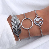 IPARAM Bohemian Shell Map Turtle Bracelet Set 2019 Retro Geometric Statement Female Glamour Fashion Jewelry Jewelry Gift