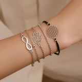 accesorios mujer Bohemian charm bead Bracelet Women tassel heart tree bijoux acier inoxydable femme Sets Jewelry armband