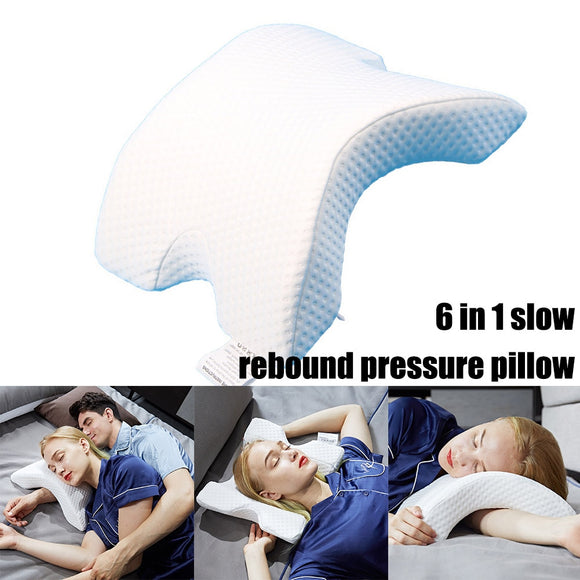 6 In 1 Slow Rebound Pressure Pillow Multifunction Memory Foam Bedding Pillow Neck Protection Couple Anti-pressure Hand Pillow