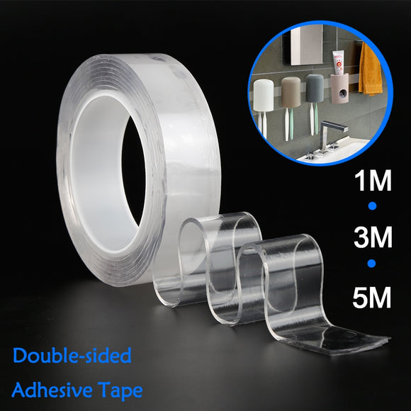 Nano magic tape Double-Sided Adhesive Nano Traceless Tape Removable Sticker Washable Adhesive Loop Disks Tie Glue Gadget