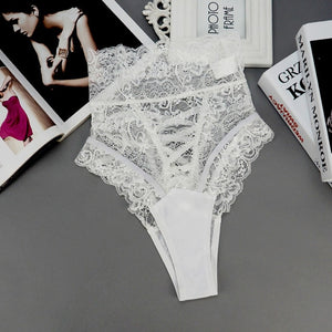 Amazing Sexy Panties Women High Waist Lace Thongs and G Strings Underwear Ladies Hollow Out Underpants Intimates Lingerie