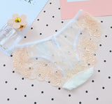 BEFORW Seamless Lace Sexy Net Yarn Panties Low waist within Temptation Underwear Women Lace Embroidery Transparent Panties