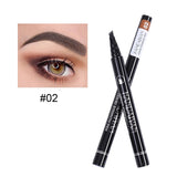 5 Color Microblading Eyebrow Pencil Waterproof Fork Tip Tattoo Pen Tinted Fine Sketch Eye Brow Pencils Long Lasting Eyebrows