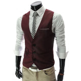 2018 Hot Men Formal Dress Suit Vests Slim Fit Men Suit Vest Male Wedding Party Waistcoat Homme Casual Sleeveless Business Jacket