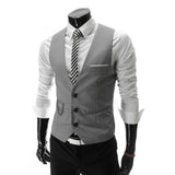 2018 Hot Men Formal Dress Suit Vests Slim Fit Men Suit Vest Male Wedding Party Waistcoat Homme Casual Sleeveless Business Jacket