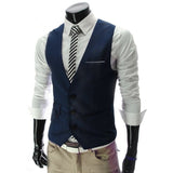 2018 Hot Men Formal Dress Suit Vests Slim Fit Men Suit Vest Male Wedding Party Waistcoat Homme Casual Sleeveless Business Jacket