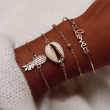 IPARAM Bohemian Shell Map Turtle Bracelet Set 2019 Retro Geometric Statement Female Glamour Fashion Jewelry Jewelry Gift