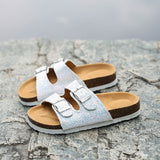 Fashion Cork Sandals 2019 New Women Casual Summer Beach Gladiator Buckle Strap Sandals Shoe Flat with  Size 35-40