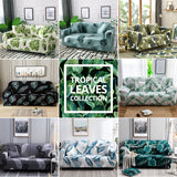 Tropical Leaves Collection Stretch Sofa Cover for Living Room Armchair Sofa Slipcover Elastic Couch Cover Case 1 2 3 4 Seater