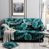 Tropical Leaves Collection Stretch Sofa Cover for Living Room Armchair Sofa Slipcover Elastic Couch Cover Case 1 2 3 4 Seater