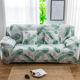 Tropical Leaves Collection Stretch Sofa Cover for Living Room Armchair Sofa Slipcover Elastic Couch Cover Case 1 2 3 4 Seater